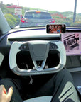 2026+ | Model Y Juniper Refreshed "Plain Weave" (Performance Look) Yoke Carbon Fiber Steering Wheel Upgrade - Real Dry Molded Carbon Fiber