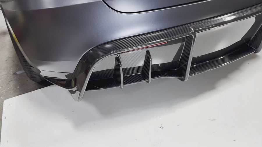 Model Y Colossal Rear Replacement Diffuser - Real Dry Molded Carbon Fiber