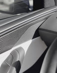 2026+ | Model Y Juniper Refreshed Performance Style Door Panel Trim Overlays - Real Dry Molded Carbon Fiber (2x2 Twill)