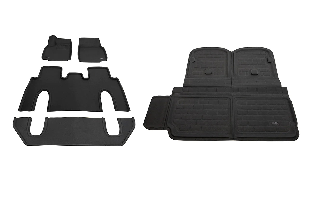 2022+ | Model X 6 Seater - 3D MAXpider KAGU Floor &amp; Cargo Mats - Row 1, 2, &amp; 3 and Trunk/Frunk