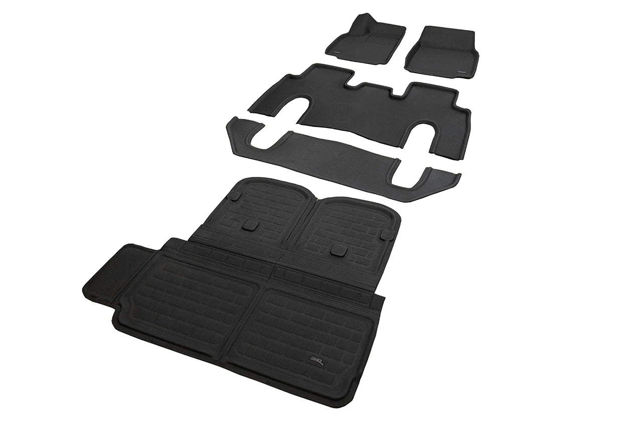 2022+ | Model X 6 Seater - 3D MAXpider KAGU Floor &amp; Cargo Mats - Row 1, 2, &amp; 3 and Trunk/Frunk