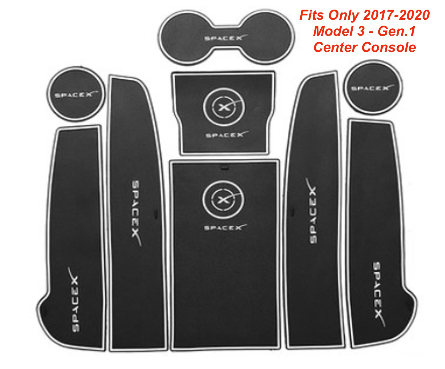 Model S3XY* SPACE X Center Console &amp; Cup Holder Liner Kit