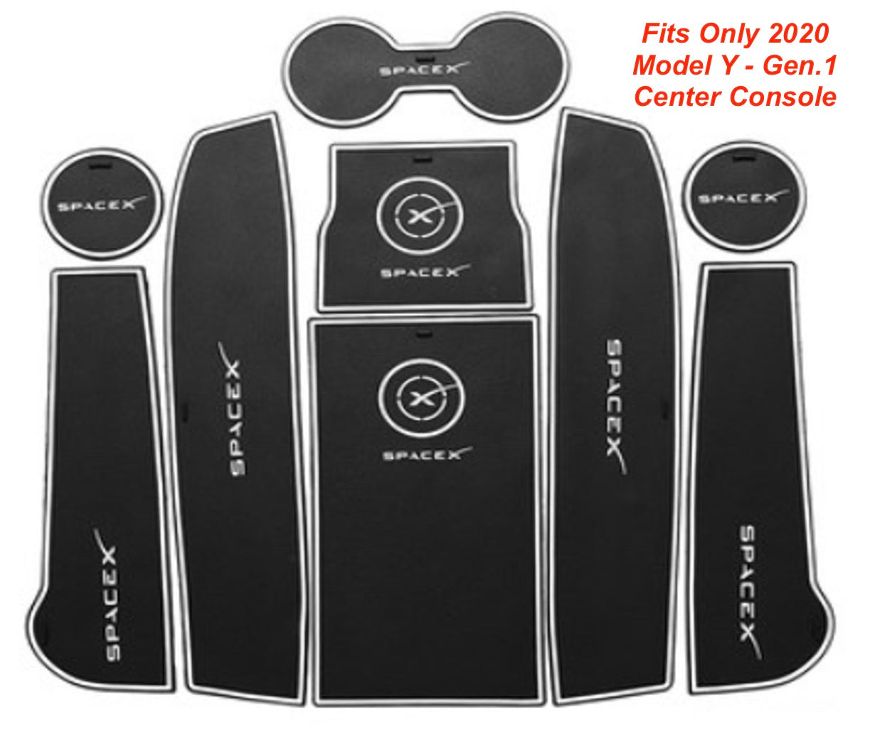 Model S3XY* SPACE X Center Console &amp; Cup Holder Liner Kit
