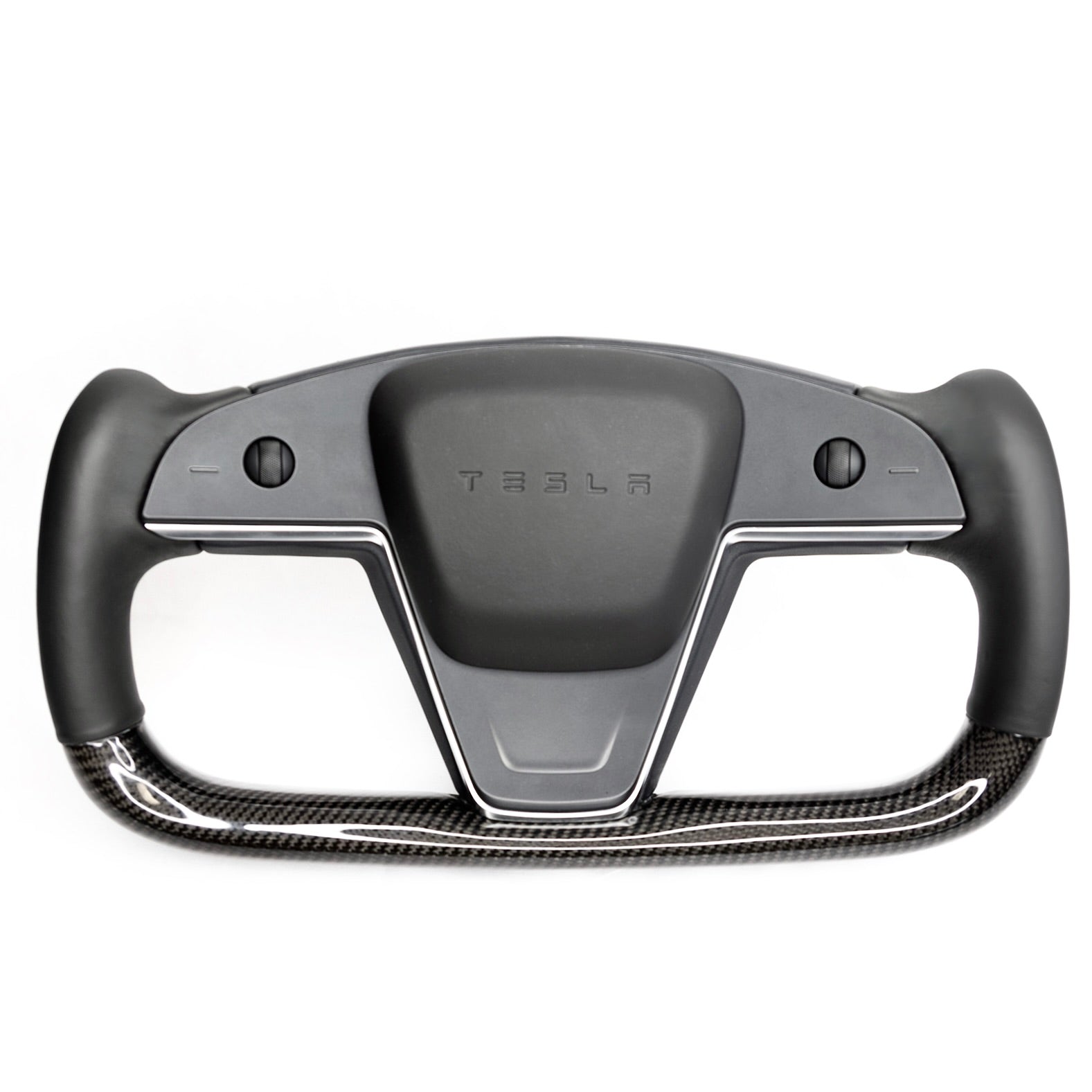 2021-2023 | Model S &amp; X Yoke Heated Steering Wheel - Real Molded Carbon Fiber