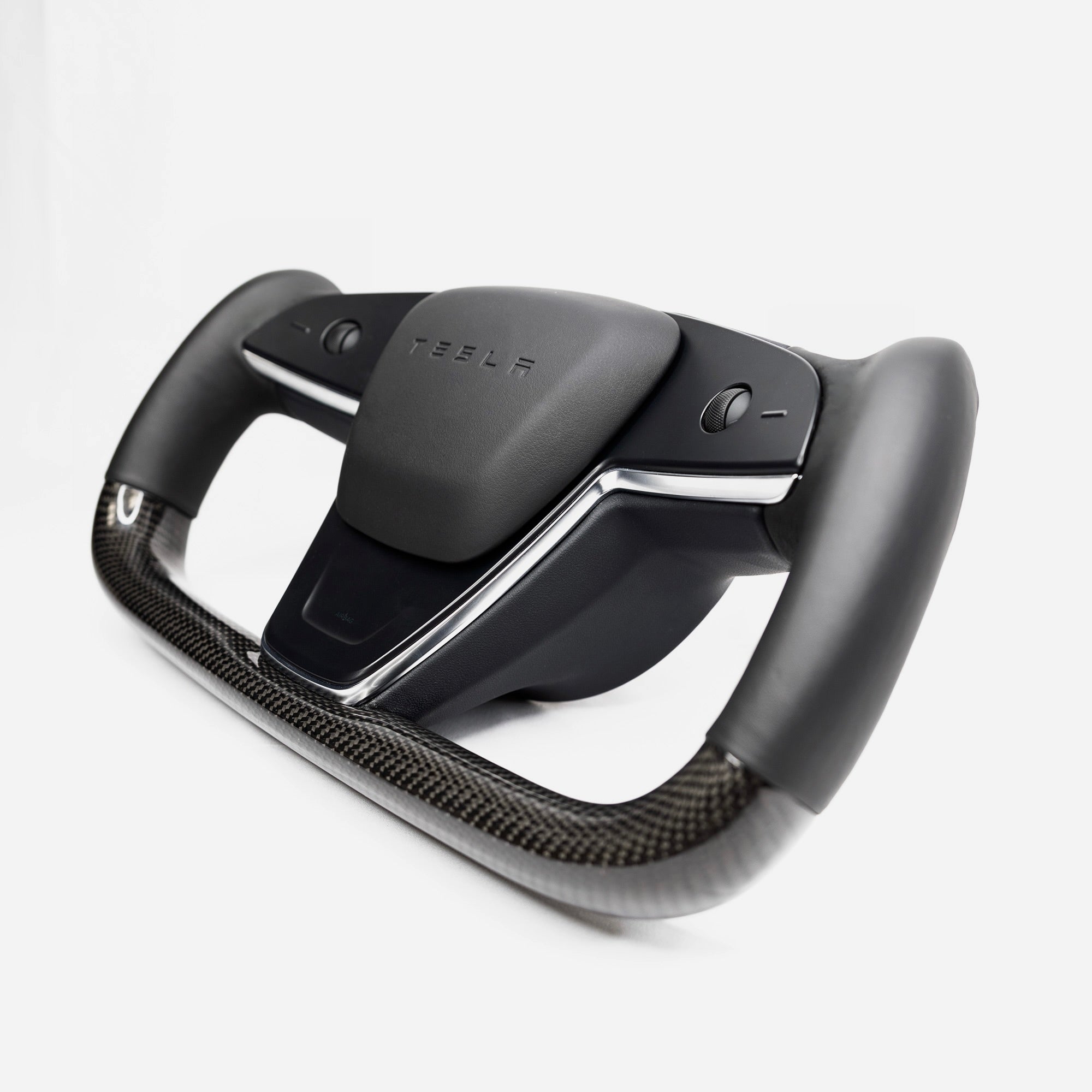 2021-2023 | Model S & X Yoke Heated Steering Wheel - Real Molded