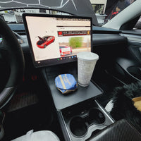 Model 3 & Y Center Console Removable Table Shelf- Carbon Fiber Look