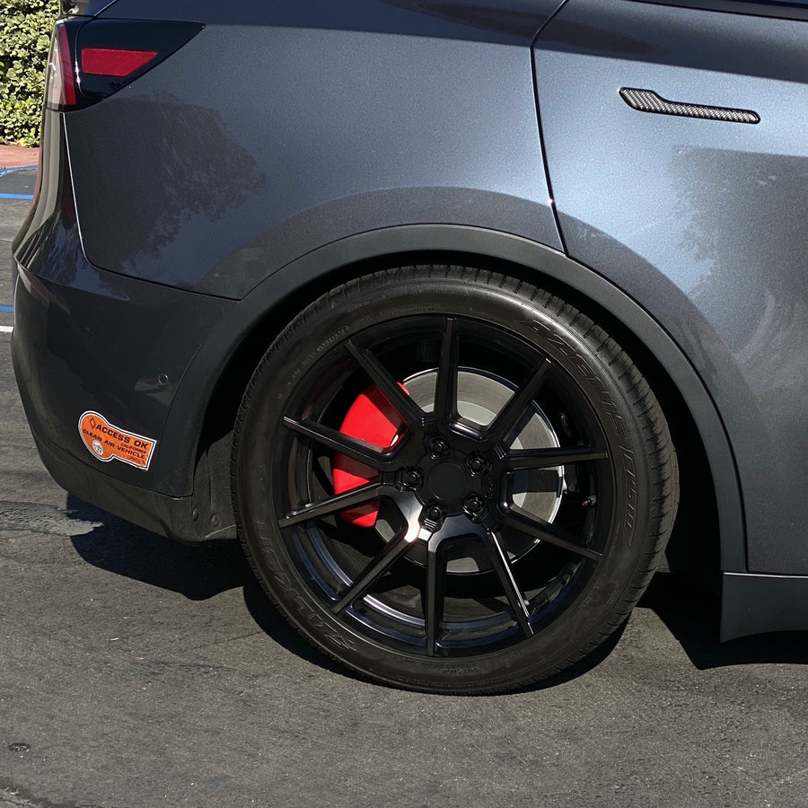 Model Y Flat Caliper Covers - Red (Engraved TESLA or Non Engraved) - $69 with 40% OFF