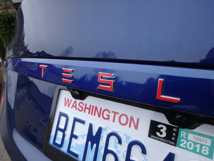 Model S &amp; X Tailgate Applique TESLA Letters