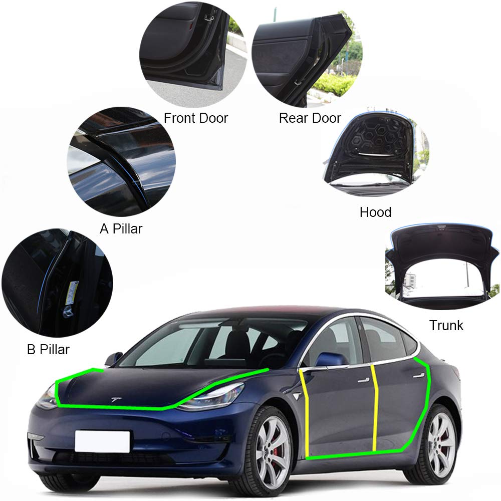 Model 3 &amp; Y Road Noise Reduction Kit - Gen. 2 (10 Pieces)