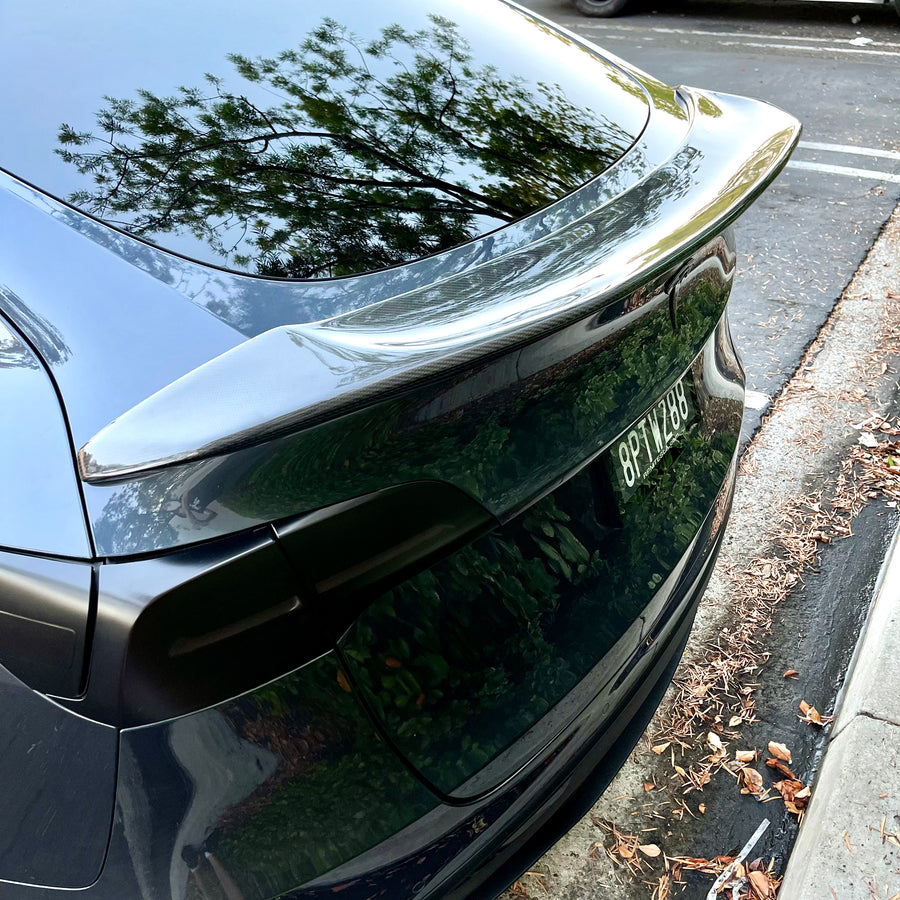 Model Y Jupiter V-Style Spoiler - Real Molded Carbon Fiber