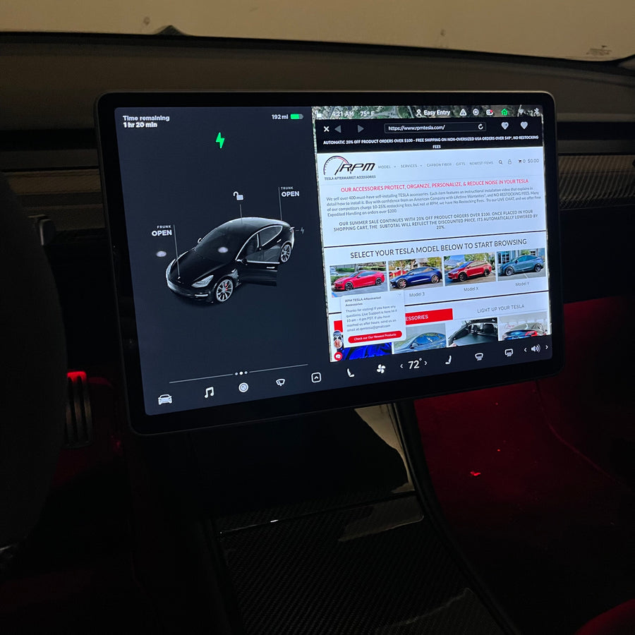 Model 3 & Y Swiveling Display Mount Version 1.0 (30 Degree Right & Left Turning)