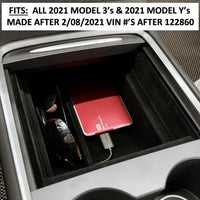 Model 3 & Y Center Console Sliding Tray - Full Size (Gen. 2)