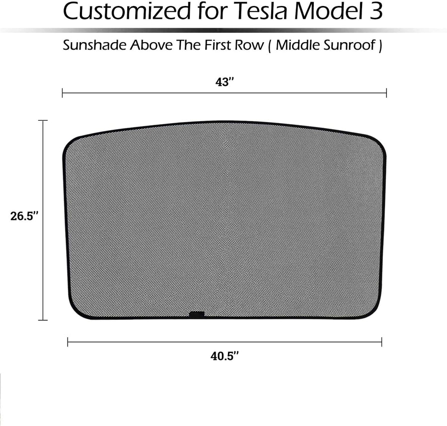 Model 3 Sunroof Sunshade Screen (Free Ground U.S. Shipping)