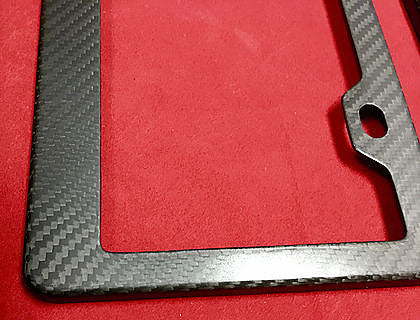 Personalized License Plate Frame - Real Molded Carbon Fiber