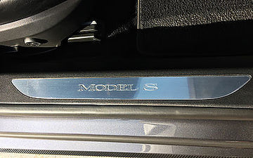 2012-2020 Model S Front Door Sill Protectors in Clear Bra (1 Pair)