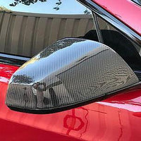 2012-2020 | Model S Side View Mirror Overlay Gen. 2 (1 Pair) - Real Molded Carbon Fiber