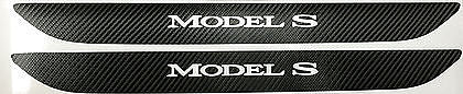 Model S Front Door Sill Skin Wraps Carbon Fiber (1 Pair)