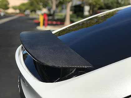 Model X Spoiler - Carbon Fiber Vinyl Wrap