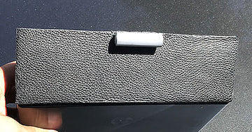 Model S & X Dash Drawer - Black Leather Front