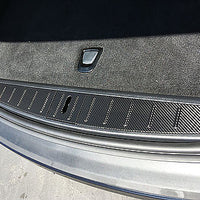 Model X Trunk Sill Plate Wraps - Vinyl Carbon Fiber (3 Piece Kit)