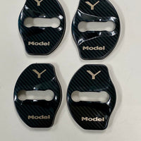 Model 3 & Y Door Latch Covers CF Coated (Set of 4)