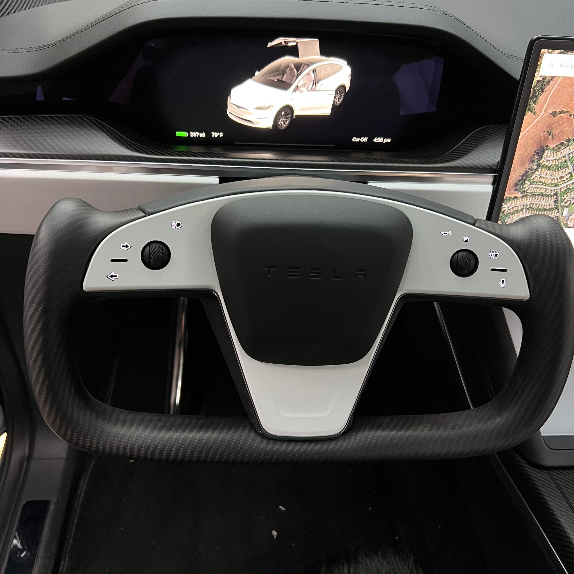 2021-2023 Model S &amp; X Yoke Steering Wheel 3M Vinyl Accent Wraps