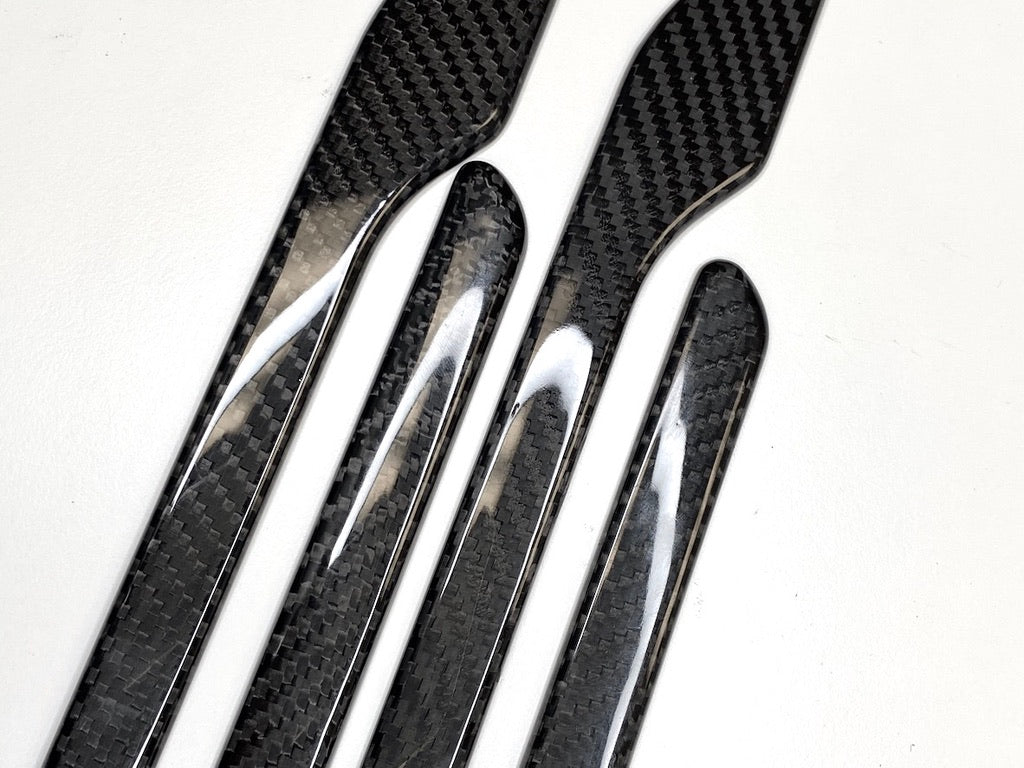 Model 3 Door Handle Overlays - Real Molded Carbon Fiber (Version 1.0)