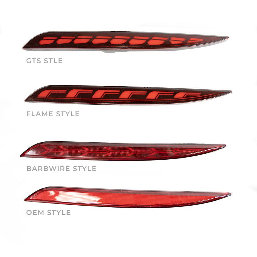 Model Y Knight-Rider Rear Bumper Reflector LED Upgrade (1 pair) - 4 Styles