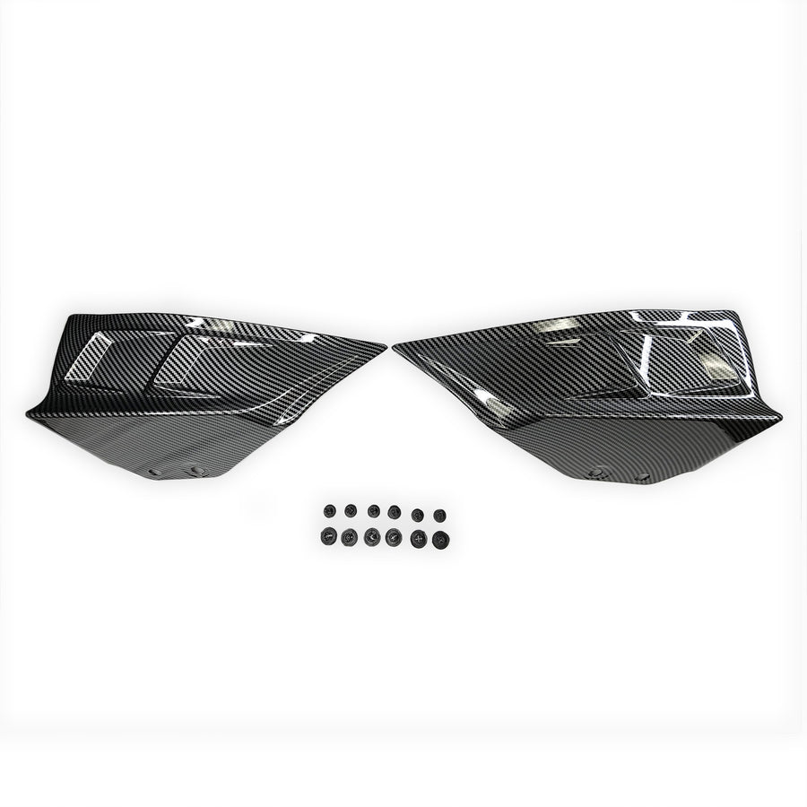 Model Y Rear Bumper Corner Flanges (2 Pieces) - Hydro Carbon Fiber Coated