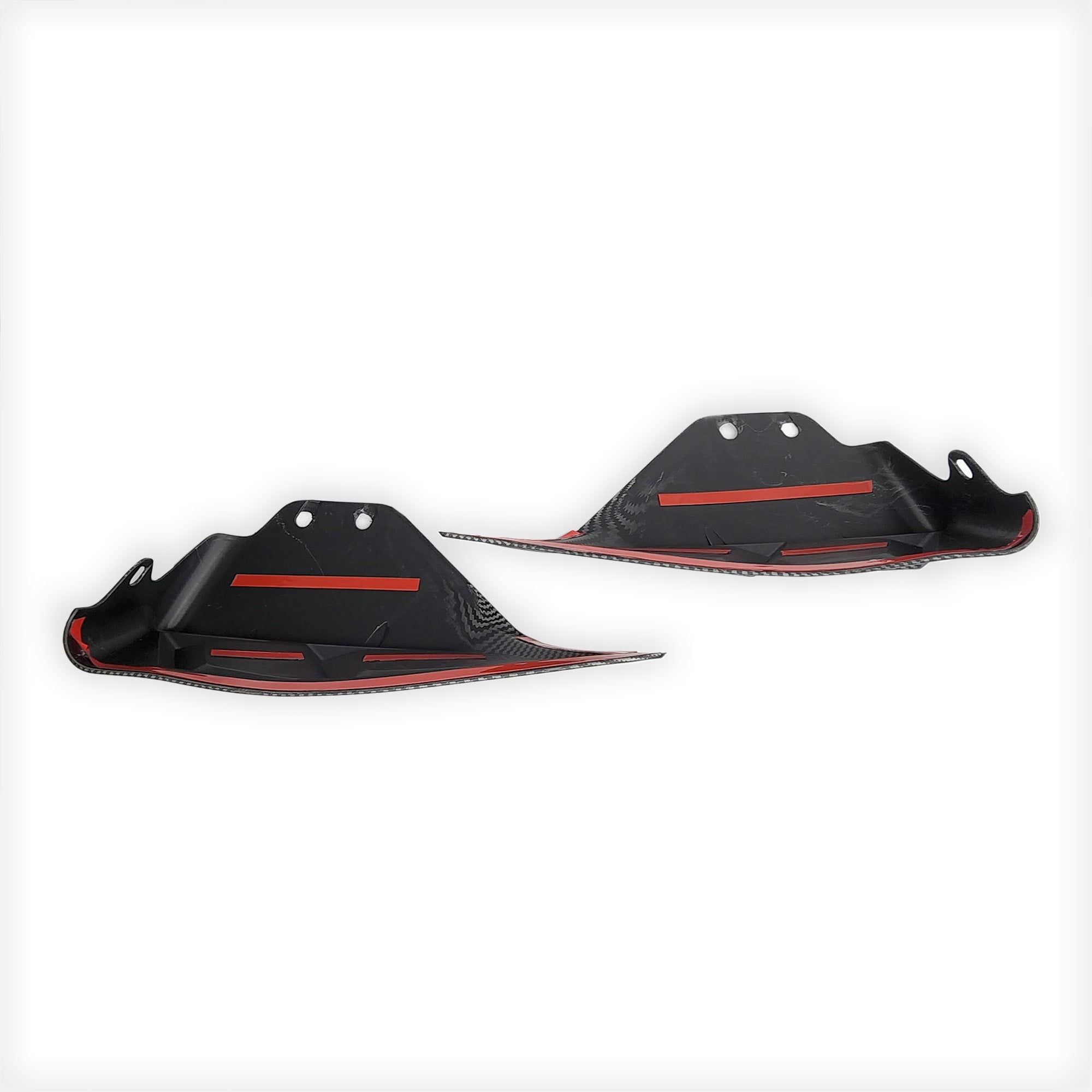 2020-2024 | Model Y Rear Bumper Corner Flanges (2 Pieces) - Hydro Carbon Fiber Coated