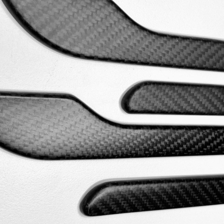 Model 3 Door Handle Overlays - Real Molded Carbon Fiber (Version 1.0)