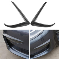 Model 3 Fog Light Canards/Eyelids (1 Pair) - Real Molded Carbon Fiber