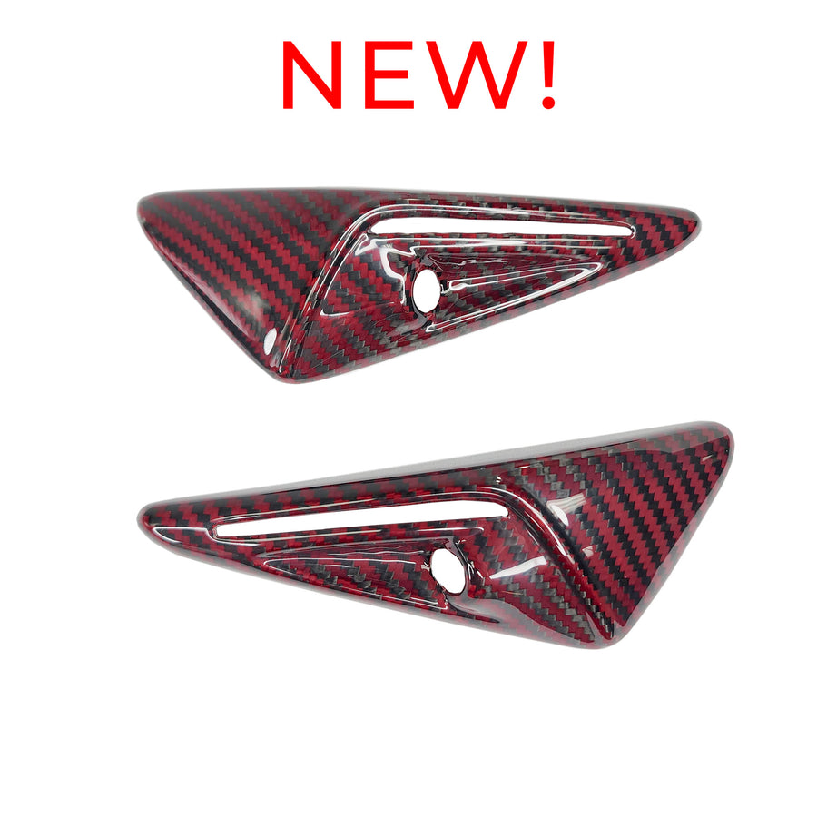 Full Cover Turn Signal Overlays (1 Pair) - Real Molded Carbon Fiber