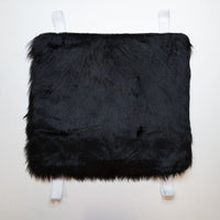 Faux Sheepskin Seat Covers, Headrests, & Pillows Front & Rear- Black (SET OF 7)