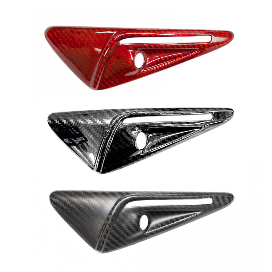 Model S3XY* Full Cover Style Turn Signal Overlays (1 Pair) - Real Molded Carbon Fiber