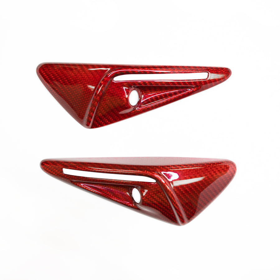 Model S3XY* Full Cover Style Turn Signal Overlays (1 Pair) - Real Molded Carbon Fiber