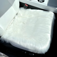 Faux Sheepskin Front Seat Covers - White (1 Pair)