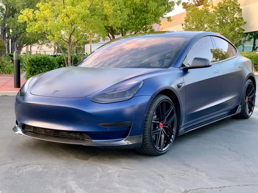 Model 3 Front Lip Gen. 2 - Real Molded Carbon Fiber