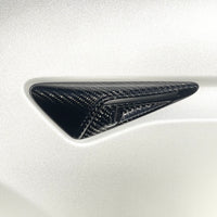 Model S3XY* Full Cover Style Turn Signal Overlays (1 Pair) - Real Molded Carbon Fiber