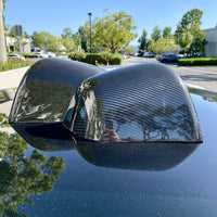 Model Y Side View Mirror Overlays (1 Pair) - Real Molded Carbon Fiber