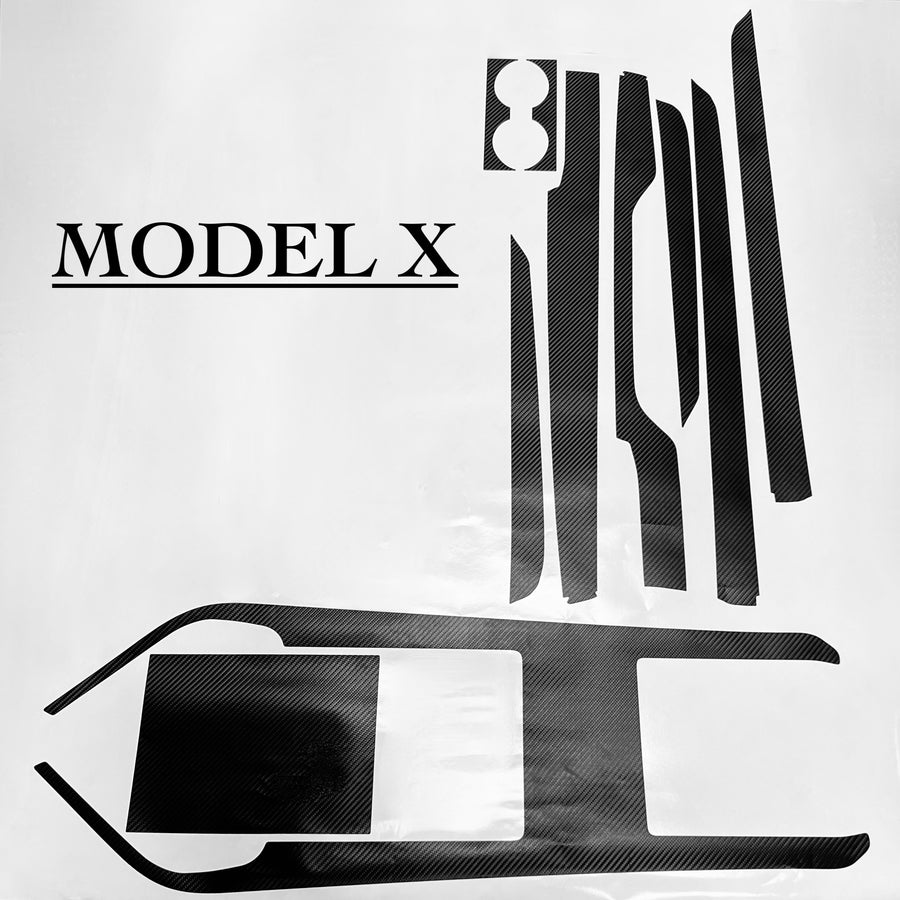 2021+ | Model S & X Full Interior Vinyl Wrap Conversion Kit - Goodbye Wood