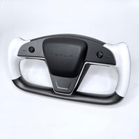 2021-2023 | Model S & X Yoke Heated Steering Wheel - Real Molded Carbon Fiber