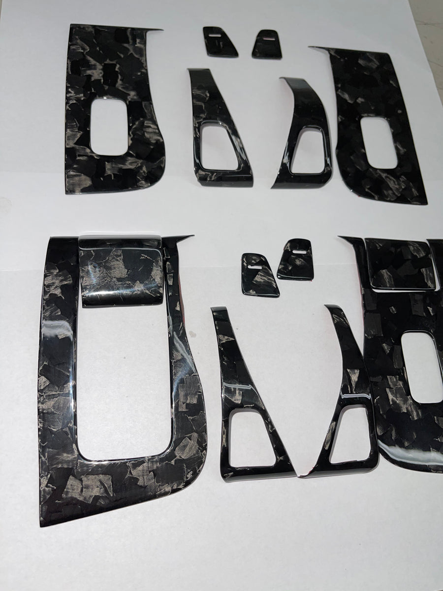 Model 3 Window & Door Switch Kit (10 Pieces) - Real Forged Carbon Fiber
