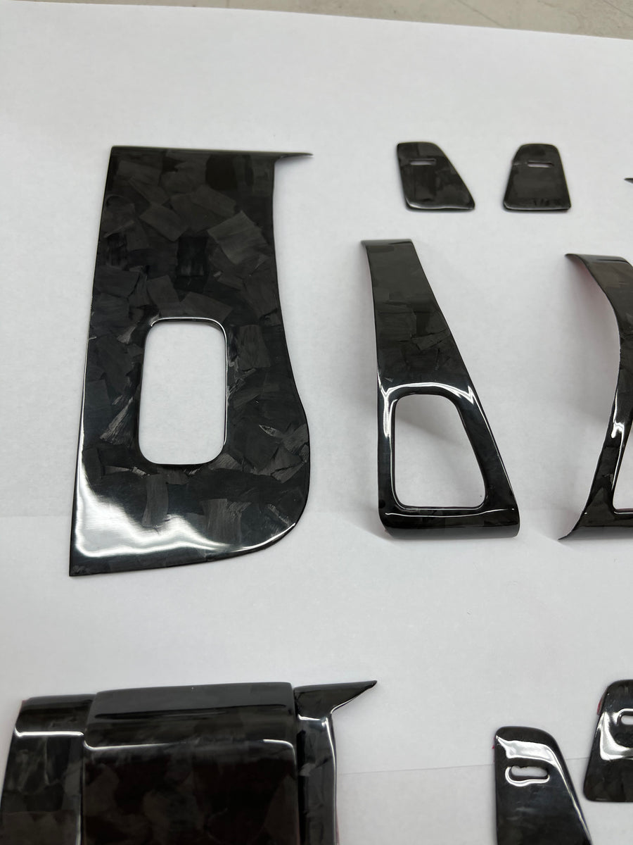 Model 3 Window & Door Switch Kit (10 Pieces) - Real Forged Carbon Fiber
