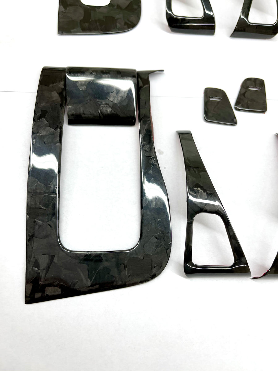 Model 3 Window & Door Switch Kit (10 Pieces) - Real Forged Carbon Fiber