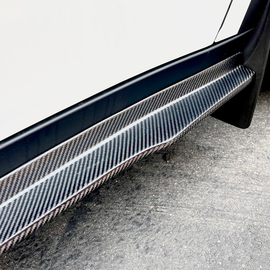 Model Y Viento Aero Side Skirts (1 Pair) - Real Molded Carbon Fiber