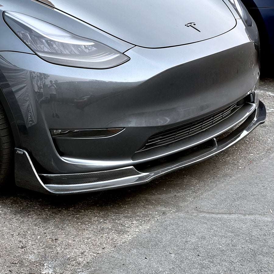 TESERY × CMST Kohle faser vordere Lippe Ver.3 für Tesla Model Y