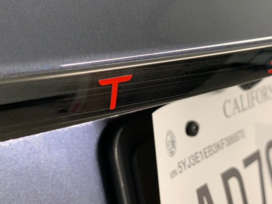 Model 3 Aluminum Tailgate Applique - Approx. 30.5