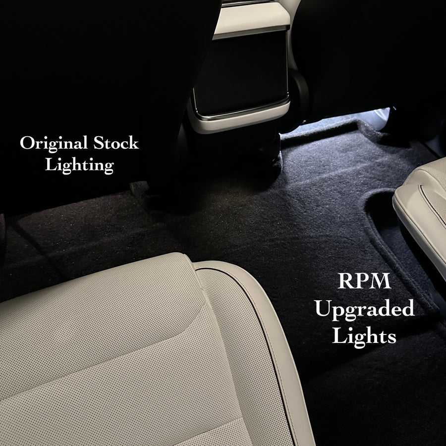 2021+ | Model S & X Backseat White LED Lighting Upgrade Kit (48 Diodes - 10x Brighter)