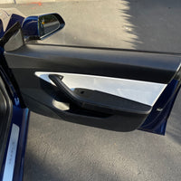 2017-2020 | Model 3 Front Door Panel Overlays (1 Pair) - Real Molded Carbon Fiber